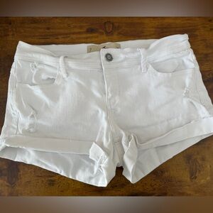 Hollister White Jean Shorts